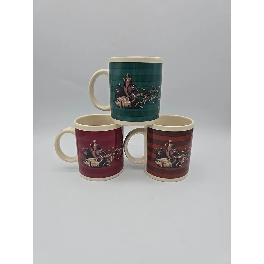 Vintagr Otagiri 1995 Donald Boncela Duck Decoy Coffee Mugs Set of 3 Enesco